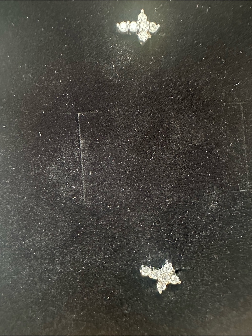 CZ Sterling Silver Cross Earrings
